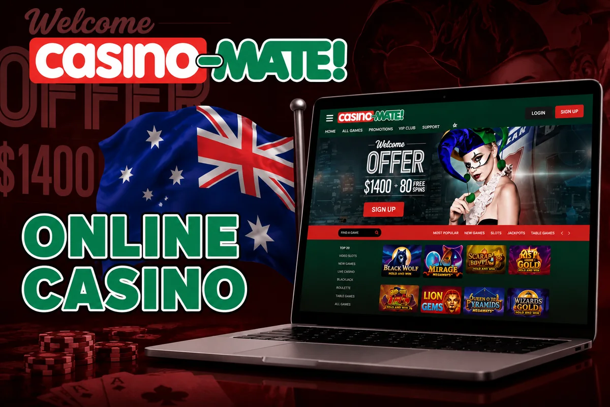 Casino Mate online casino Australia — welcome offer $1400 and 80 free spins